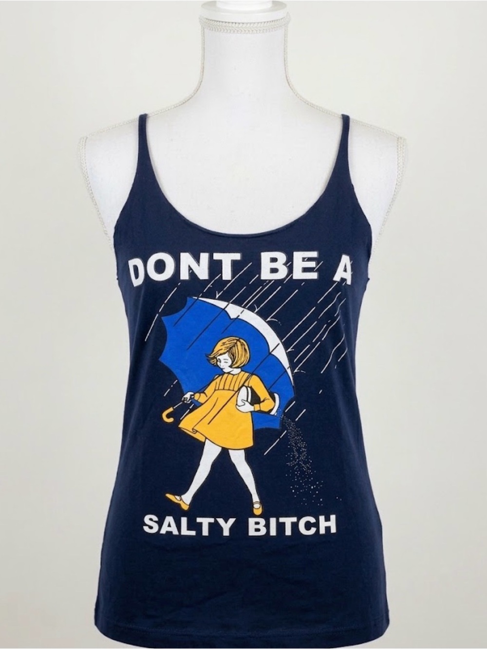 Women’s Navy Graphic Tank - Don’t Be A Salty B*tch